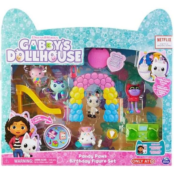 Gabby's Dollhouse Pandy Paws Geburtstagsset mit 5 exklusiven Figuren und Zubehör