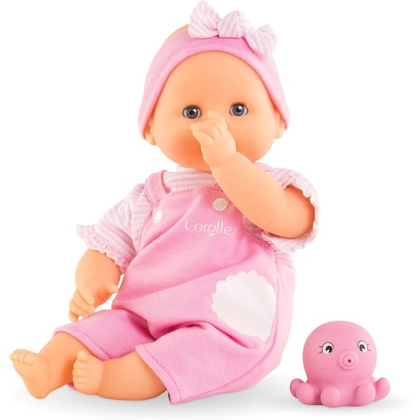 Corolle Baby Ocean Bath 30 cm mit Oktopus-Spielzeug – Badepuppe ab 18 Monaten