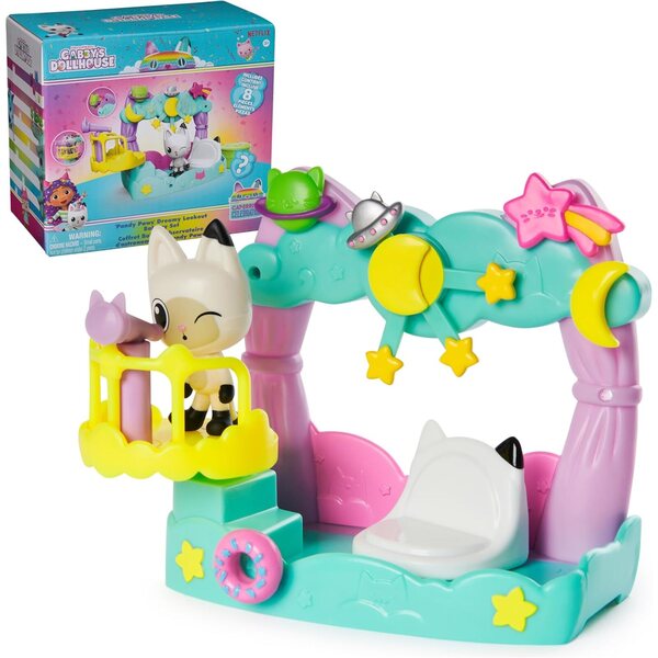 Gabby's Dollhouse Balcony Pandy Panda mit Überraschungsspielzeug und Zubehör