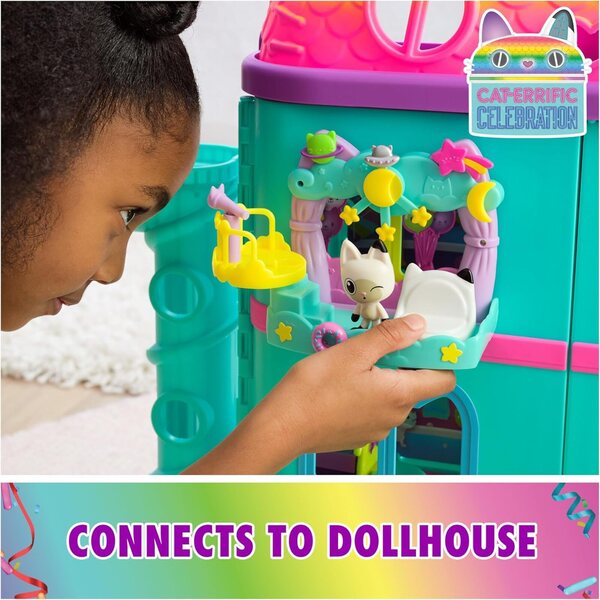 Gabby's Dollhouse Balcony Pandy Panda mit Überraschungsspielzeug und Zubehör