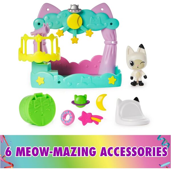 Gabby's Dollhouse Balcony Pandy Panda mit Überraschungsspielzeug und Zubehör