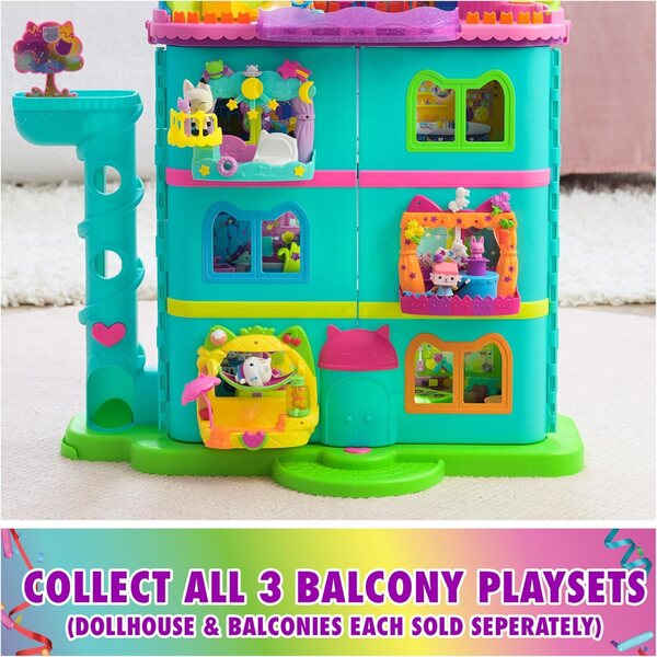 Gabby's Dollhouse Balcony Pandy Panda mit Überraschungsspielzeug und Zubehör