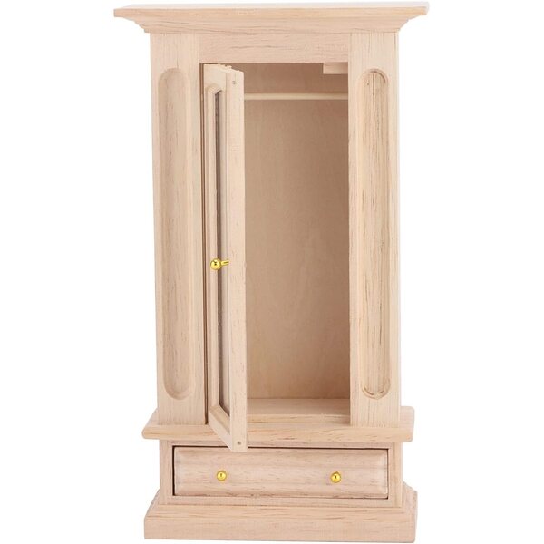 HEEPDD Armadio Miniatura in Legno per Casa delle Bambole Scala 1:12 17,5x9,7x4,5 cm