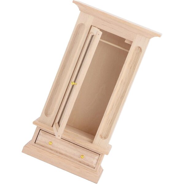 HEEPDD Armadio Miniatura in Legno per Casa delle Bambole Scala 1:12 17,5x9,7x4,5 cm