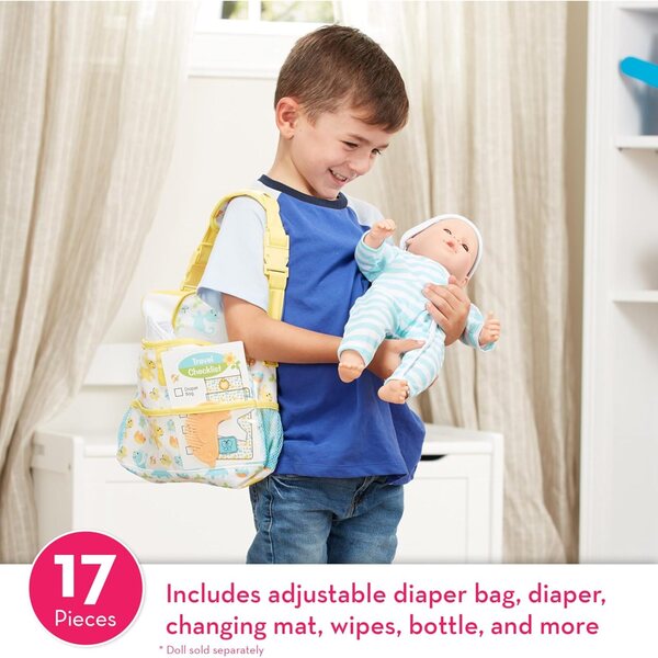 Melissa & Doug Mine to Love Reiseset für Puppen, 17-teilig, perfekt für Kinder ab 3 Jahren