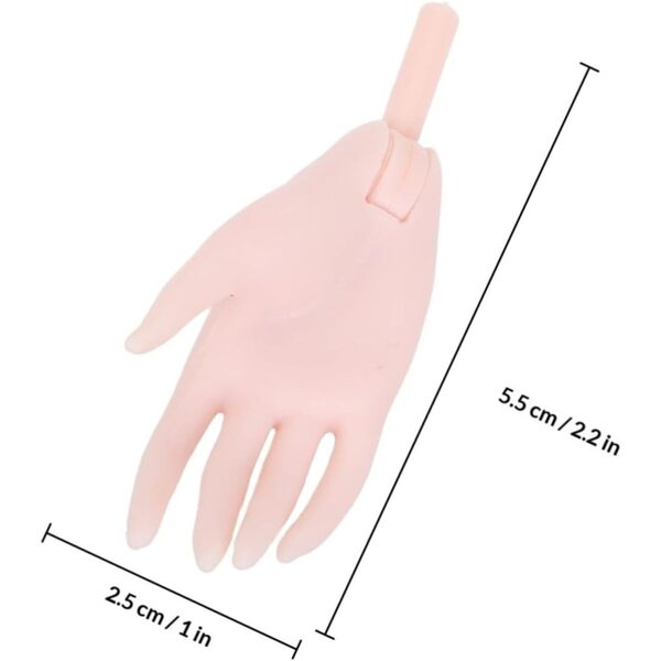 Mini Mani per Bambola in Plastica Resistente 5,5 cm - Parti di Ricambio Realistiche