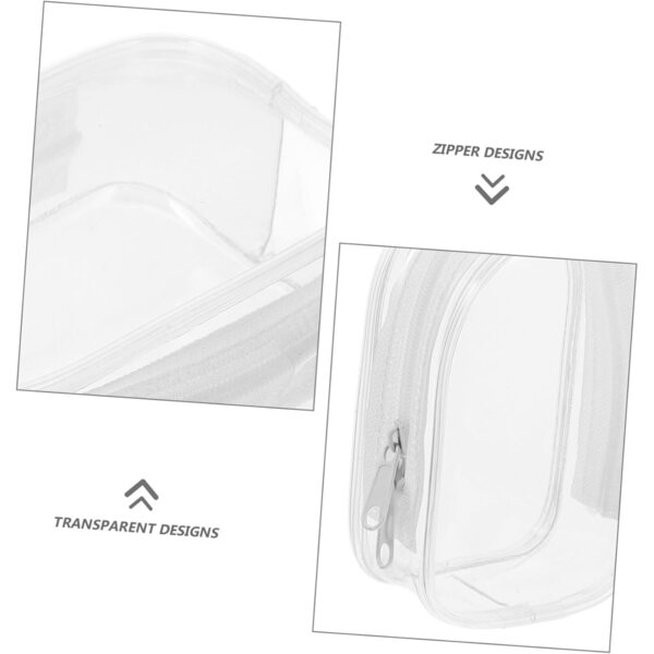 Borsa Trasparente in PVC con Cerniera e Portachiavi per Action Figure e Bambole 10x6x3,5 cm