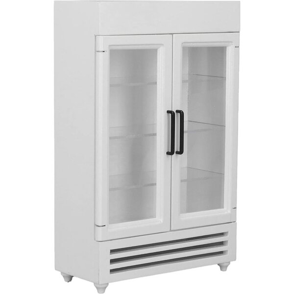 Frigorifero Portatile in Legno per Casa delle Bambole Scala 1:12 Design Realistico
