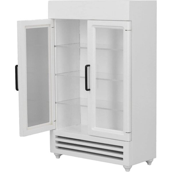 Frigorifero Portatile in Legno per Casa delle Bambole Scala 1:12 Design Realistico