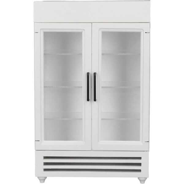 Frigorifero Portatile in Legno per Casa delle Bambole Scala 1:12 Design Realistico
