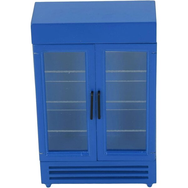 Frigorifero Portatile in Legno per Casa delle Bambole Scala 1:12, Accessorio Cucina Miniatura