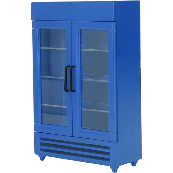 Frigorifero Portatile in Legno per Casa delle Bambole Scala 1:12, Accessorio Cucina Miniatura