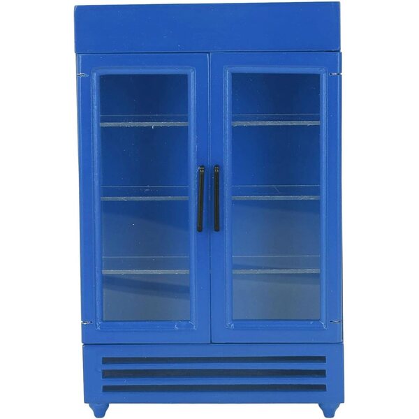 Frigorifero Portatile in Legno per Casa delle Bambole Scala 1:12, Accessorio Cucina Miniatura