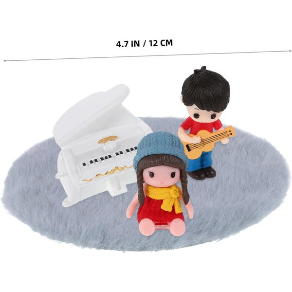 Klavier- und Gitarren-Miniatur-Set aus Kunstharz für Heim- und Bürodekorationen