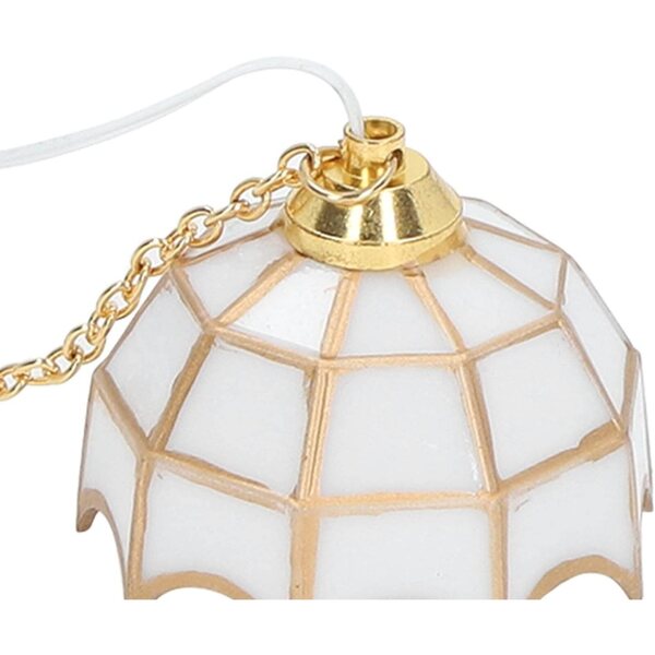 Lampada LED da Soffitto Bianca in Metallo per Casa delle Bambole 1:12, Decorazione Fai-da-te