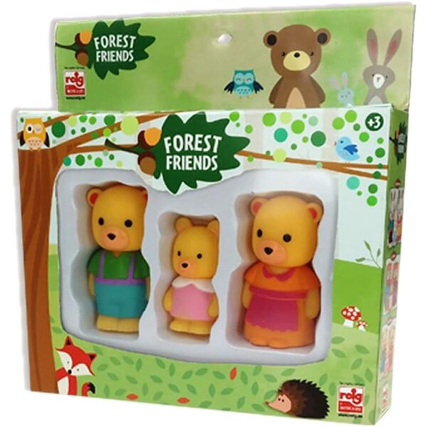 REIG Famiglia Forest Friends 3 Orsi - Set Gioco Morbido e Colorato per Bambini