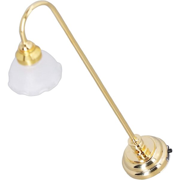 1/12 Miniatur-Stehlampe für Puppenhaus mit warmem Licht und Schalter