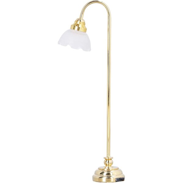 1/12 Miniatur-Stehlampe für Puppenhaus mit warmem Licht und Schalter