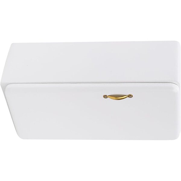 Mini frigorifero bianco 1:12 per casa delle bambole, design realistico e materiali ecologici