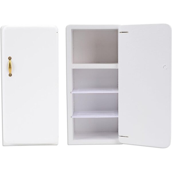 Mini frigorifero bianco 1:12 per casa delle bambole, design realistico e materiali ecologici
