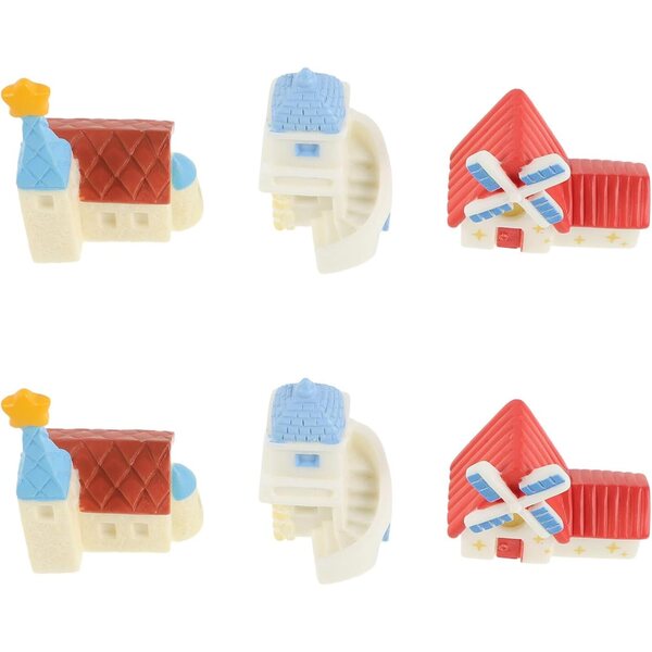 Toyvian Mini-Harzhäuser für Gärten und Terrarien, 6 farbenfrohe und widerstandsfähige Teile