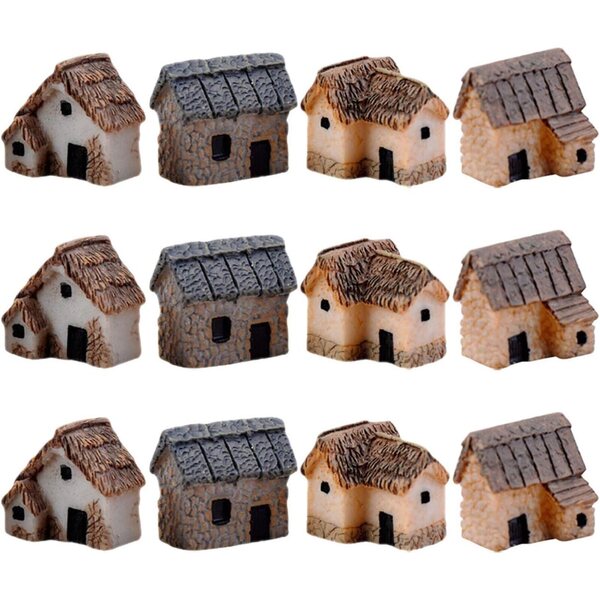 Toyvian 20 maisons miniatures en résine pour décoration de jardin et d'aménagement paysager