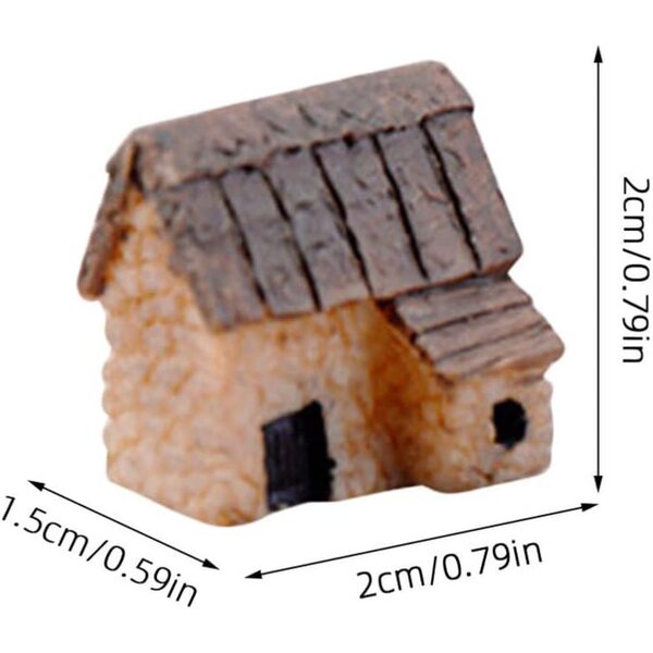Toyvian 20 Miniatur-Harzhäuser für Garten- und Landschaftsdekoration