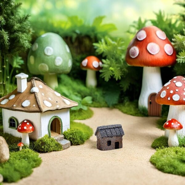 Toyvian 20 Miniatur-Harzhäuser für Garten- und Landschaftsdekoration
