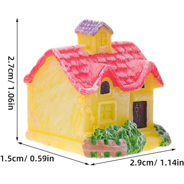 Toyvian Set mit 8 Miniaturhäusern aus Kunstharz für den Feengarten, langlebige Dekorationen