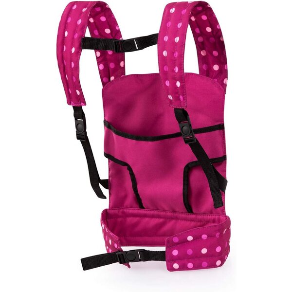 Porte-bébé réglable EasyCarry Bayer Design pour poupées fines jusqu'à 46 cm, coloris bordeaux