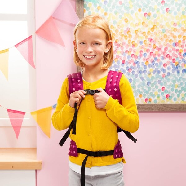Porte-bébé réglable EasyCarry Bayer Design pour poupées fines jusqu'à 46 cm, coloris bordeaux