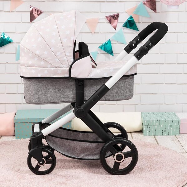 Verstellbarer Puppenwagen Combi Xeo mit Tasche und umkehrbarem Griff