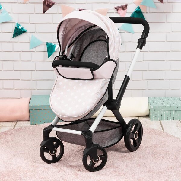 Verstellbarer Puppenwagen Combi Xeo mit Tasche und umkehrbarem Griff