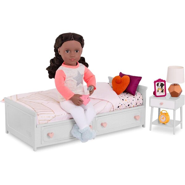 Our Generation - poppenbedset van 46 cm met accessoires en meubels
