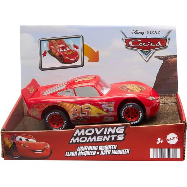 Mattel Disney Pixar Cars Rayo McQueen Beweegbaar speelgoed Geanimeerde ogen en mond +4 jaar