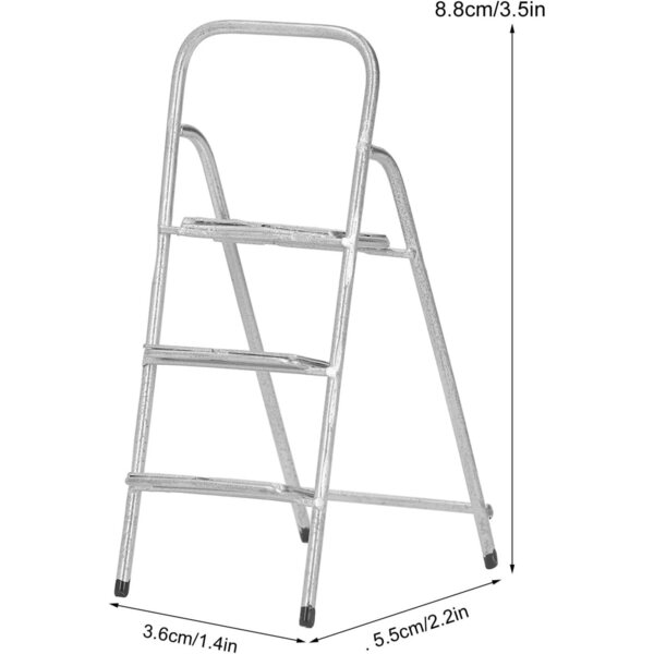 Mini Scaletta 1/12 in Metallo Antiruggine per Case delle Bambole e Decorazioni Fai-da-Te