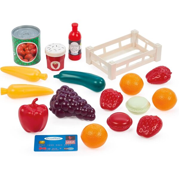 Ecoiffier 100 % Chef Toy Supermarket mit Trolley, TPV, Mikrofon und Zubehör