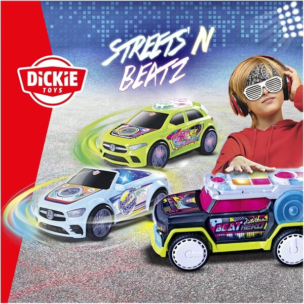 Dickie Toys Beat Breaker: autíčko se světly a hudbou, třecím motorem