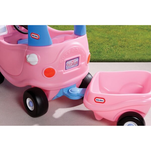 Little Tikes Princess Cozy Coupe Trailer - Remolque de Juguete para Niños, Fomenta el Juego Creativo, para Niños Entre 3 y 10 Años