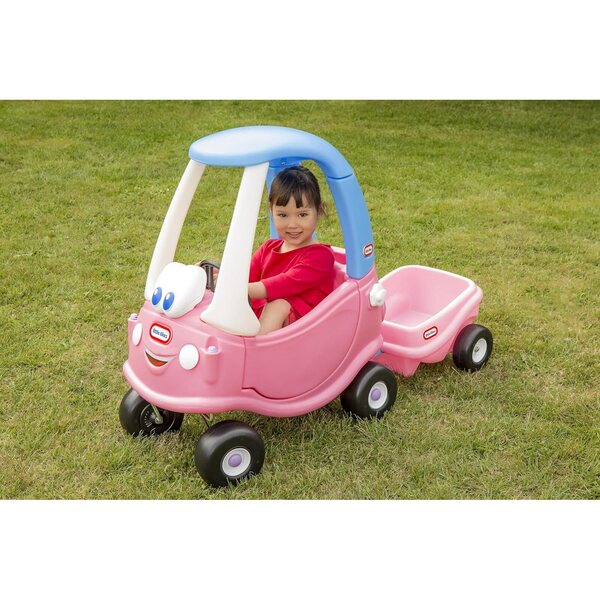 Little Tikes Princess Cozy Coupe Trailer - Remolque de Juguete para Niños, Fomenta el Juego Creativo, para Niños Entre 3 y 10 Años