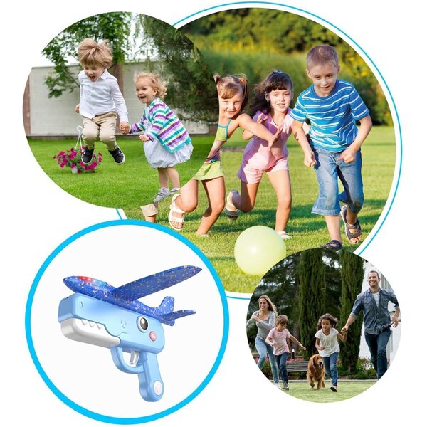 Dinosaurier-Schaumstoffflugzeug mit integrierten Lichtern – Outdoor-Spielzeug für Kinder