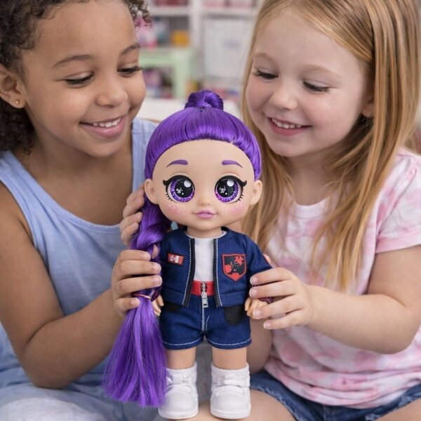 Poupée chanteuse de 26 cm avec yeux 5D et tigre bleu, cadeau idéal pour les filles et les collectionneurs