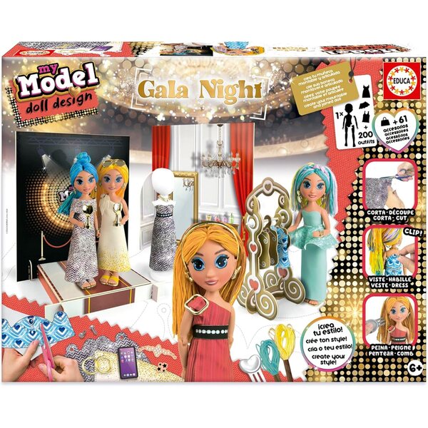 Educa My Model Gala Night: Gestalten und personalisieren Sie Ihre Puppe mit 150 Looks und Accessoires