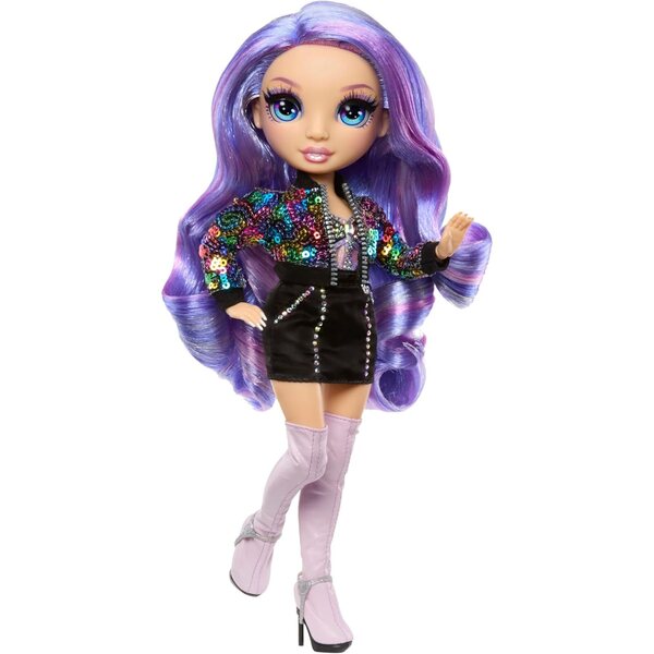 RAINBOW HIGH Style Icons Violett - 28 cm Poppe mat Outfit a Moud Accessoiren