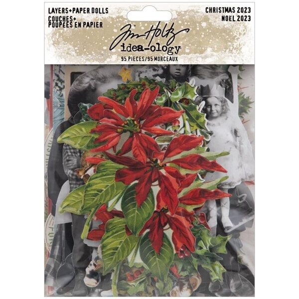 Tim Holtz Idea-ology jõuluteemalised kapid ja pabernukud 95 tk