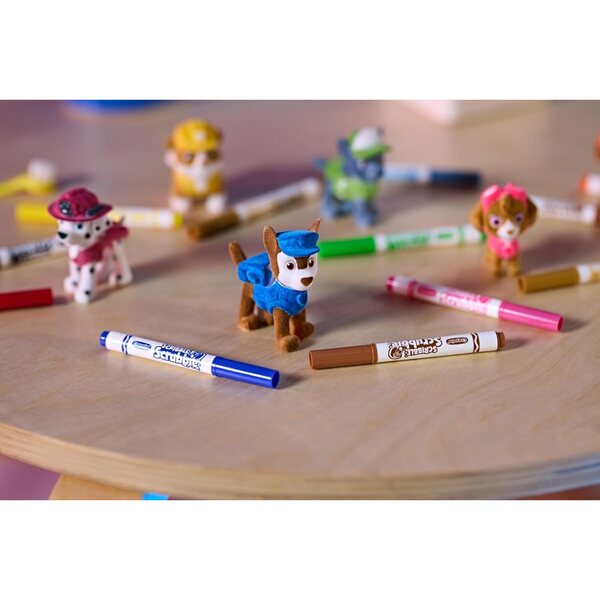 CRAYOLA Washimals Paw Patrol Set met 5 Cachorros, 8 Wasbare Rotuladores en Accessoires