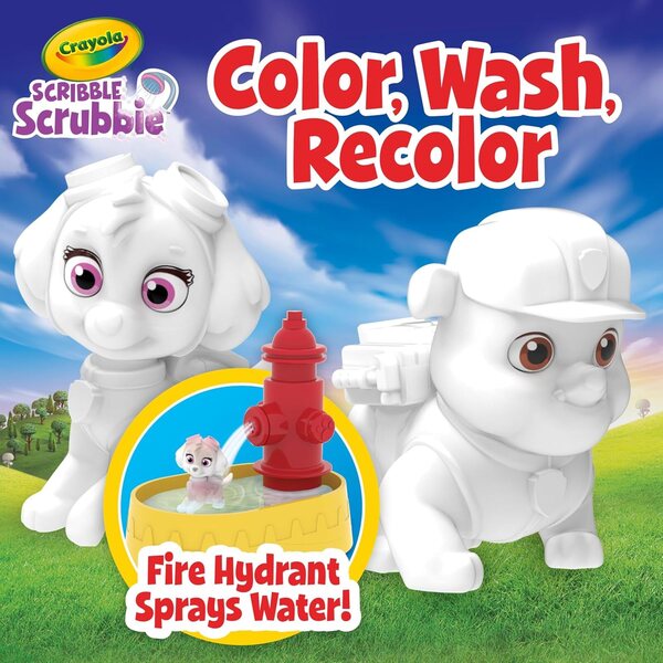CRAYOLA Washimals Paw Patrol Set met 5 Cachorros, 8 Wasbare Rotuladores en Accessoires