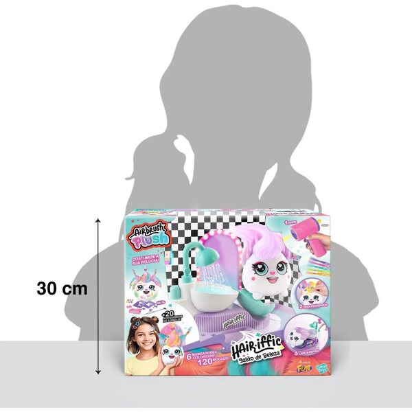Ensemble de salon de coiffure en peluche aérographe avec spray et accessoires pour enfants