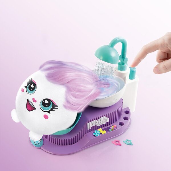 Ensemble de salon de coiffure en peluche aérographe avec spray et accessoires pour enfants