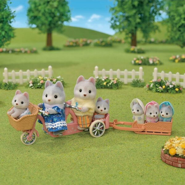 Sylvanian Families Husky Family Set met 5 figuren en accessoires voor rollenspellen